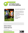 Lecture et jeux à la cour jardinée Jean Moulin avec la (…)