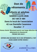 Don de vêtements avec l'association De tous coeurs